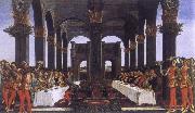 Sandro Botticelli The novel of the Anastasius degli Onesti the wedding banquet oil